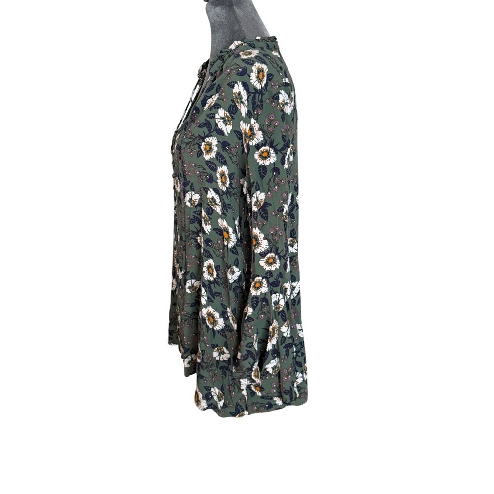 Free People Magic Mystery Tunic Floral Bell Sleeve V-Neck Dress Size L - Picture 5 of 8
